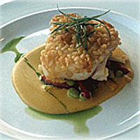 Steal This Recipe� Rice Crusted Alaskan Halibut in Coconut Curry Sauce | Mizuna