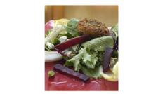 Steal This Recipe� Pistachio Crusted Goat Cheese & Roasted Beet Salad | Atwood Caf�, Chicago