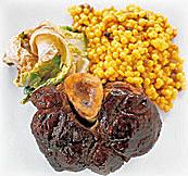 Steal This Recipe� Osso Buco with Saffron Couscous and Escarole | The Red Cat, NYC