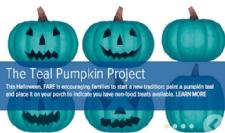 Paint a pumpkin teal for food allergy awareness!